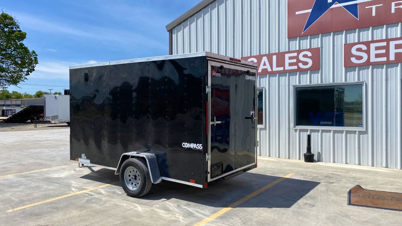 Compass 6'x12' Enclosed Cargo Trailer w/ Rear Ramp Door (C1) - Stock #83550 - Image 2 of 3