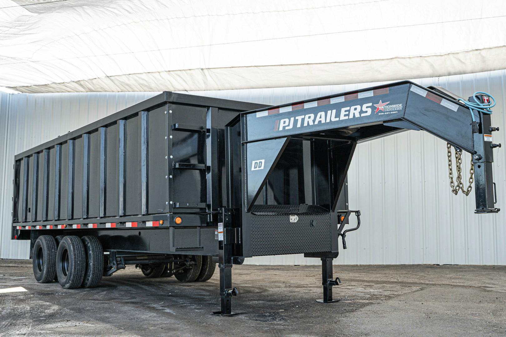 PJ Trailers 20'x96" Gooseneck Dual Dump Trailer w/ 4' Sides (DD) - Image 6