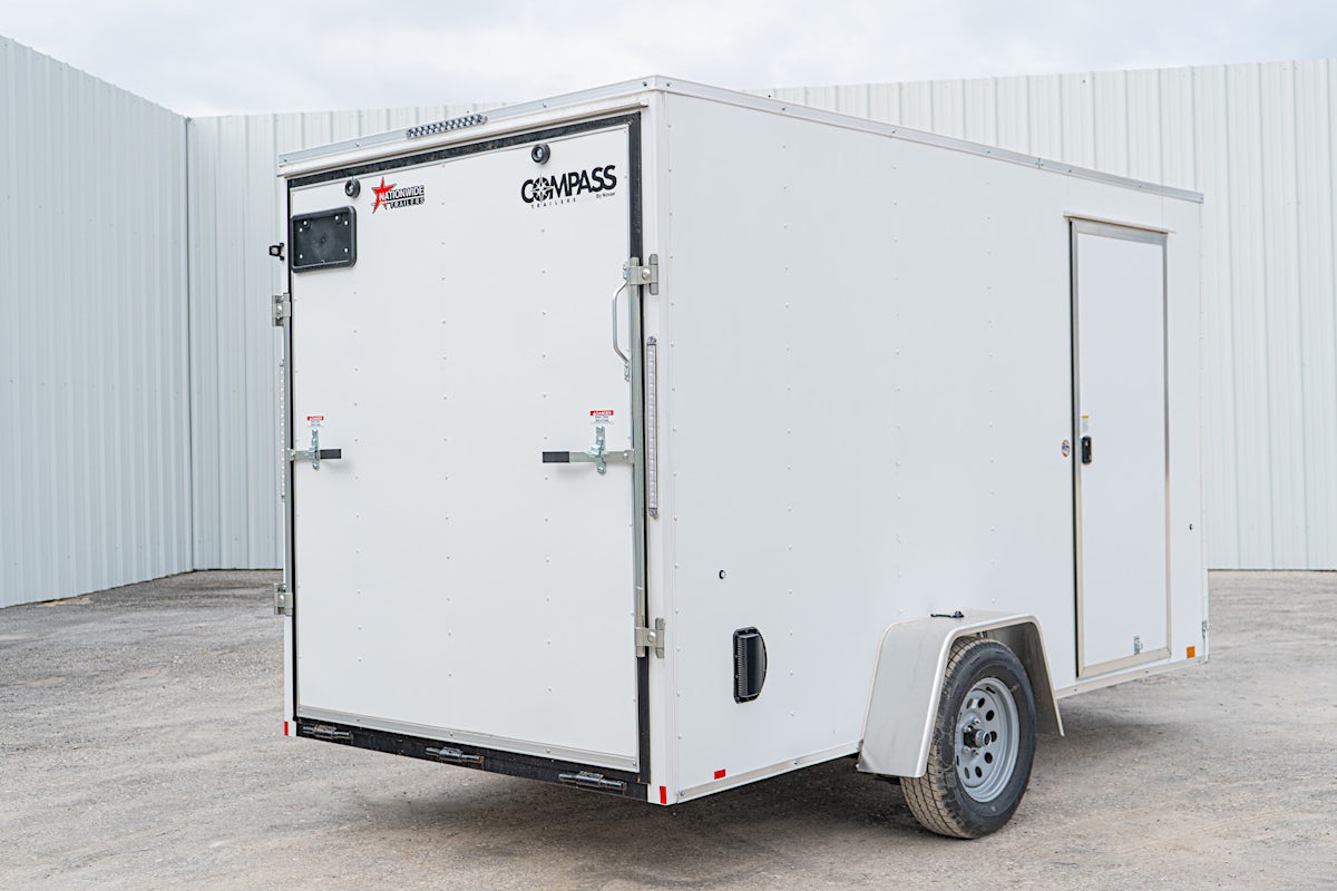 Compass 6'x12' Enclosed Cargo Trailer w/ Rear Ramp Door (C1) - Stock #83667 - Image 14 of 18 Compass 6'x12' Enclosed Cargo Trailer w/ Rear Ramp Door (C1) - Stock #83667 - Image 14 of 18