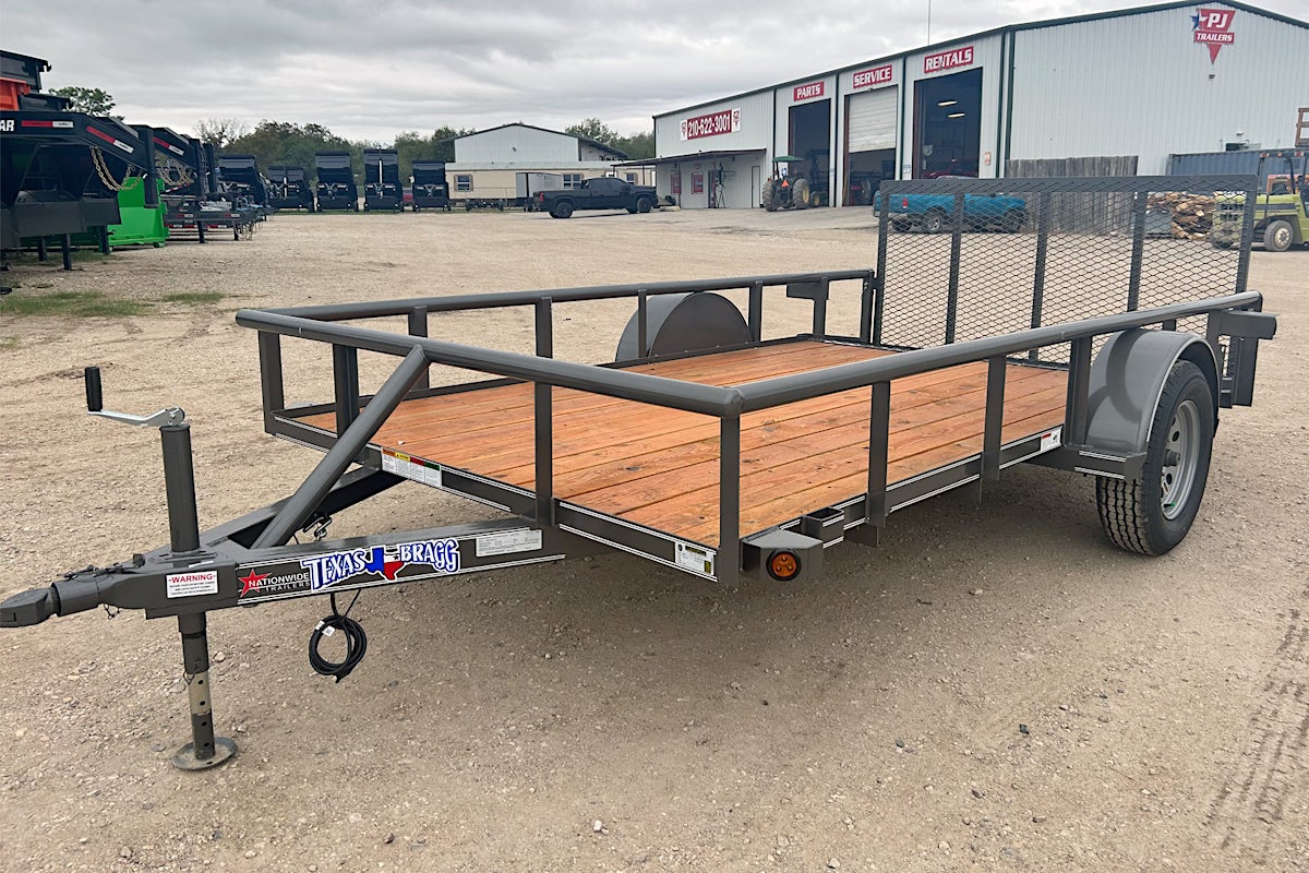 Texas Bragg 14'x77" Utility Trailer w/ 3' Gate & 2' Dovetail (U2) - Image 1