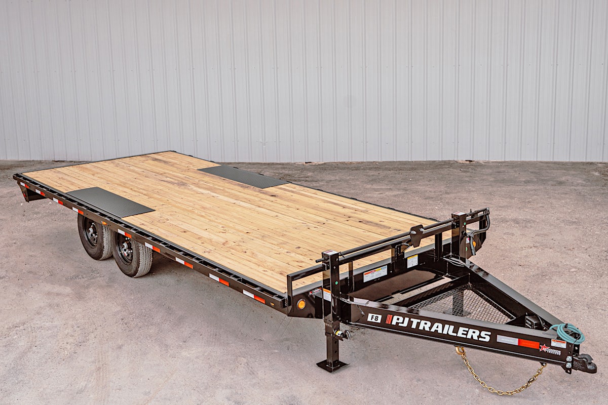PJ Trailers 24'x102" 8" I-Beam Deckover Flatbed Trailer (F8) - Image 1