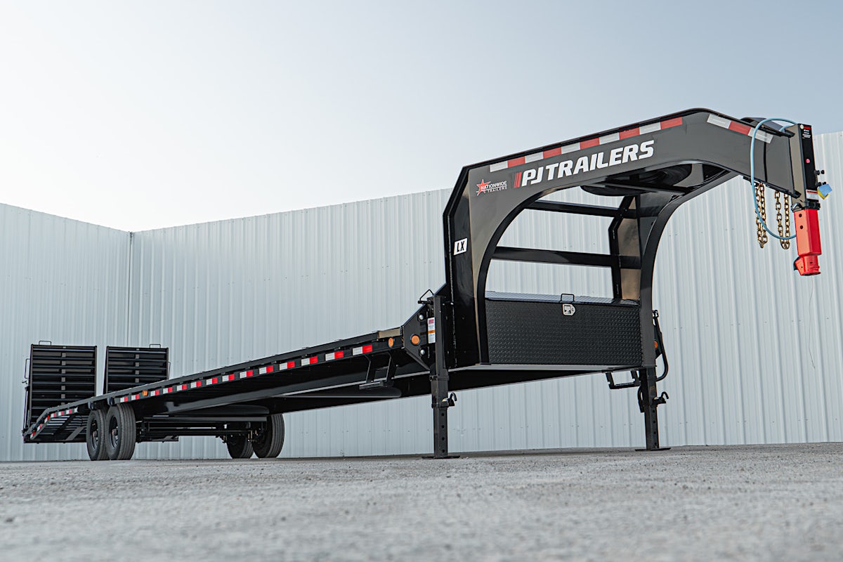 PJ Trailers 40'x102" 18k Gooseneck Flatbed Trailer w/ Singles (LX) - Image 8