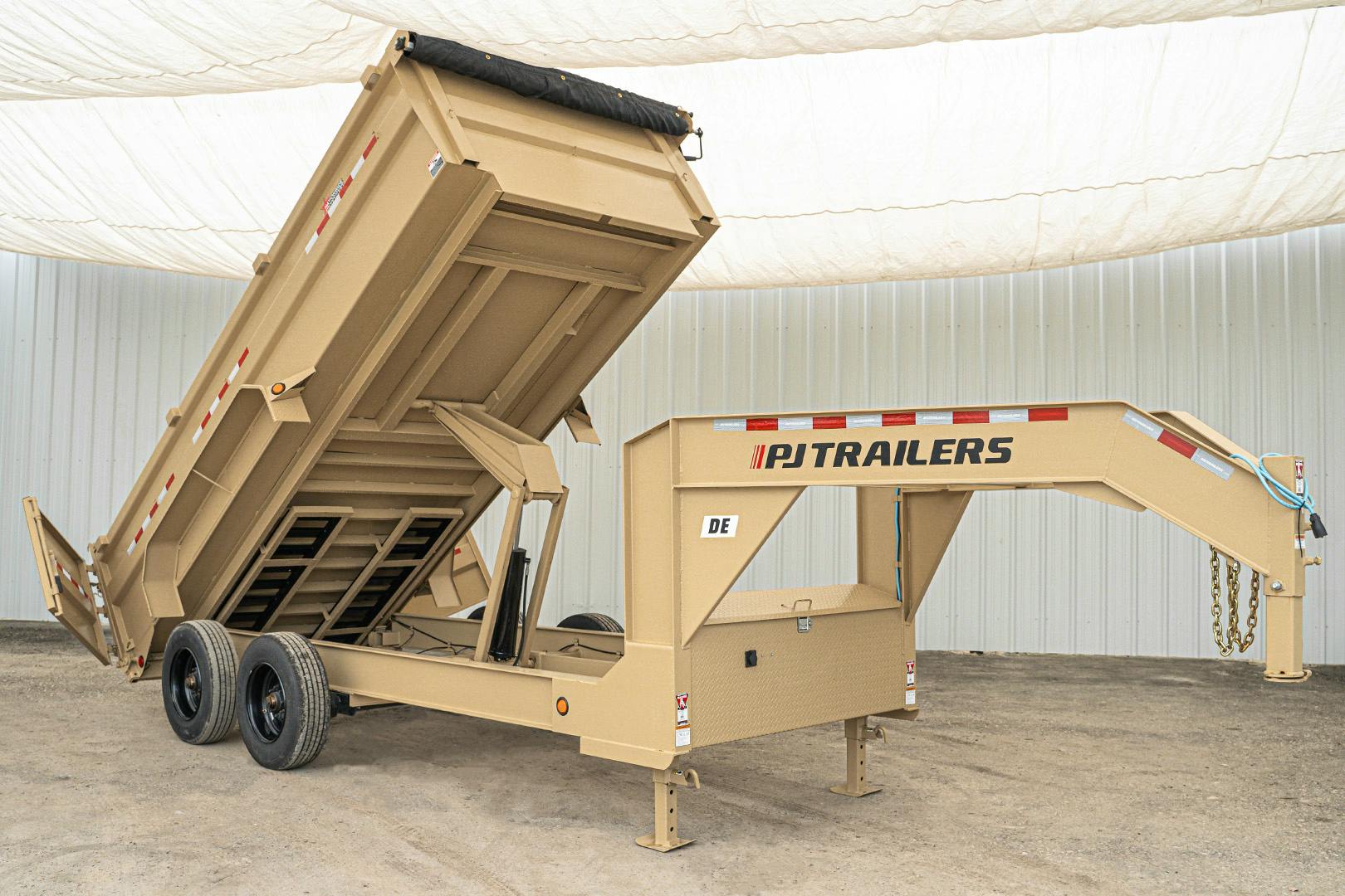 PJ Trailers 16'x83" Gooseneck HD Low Pro Dump Trailer w/ 3' Sides (DE) - Image 3