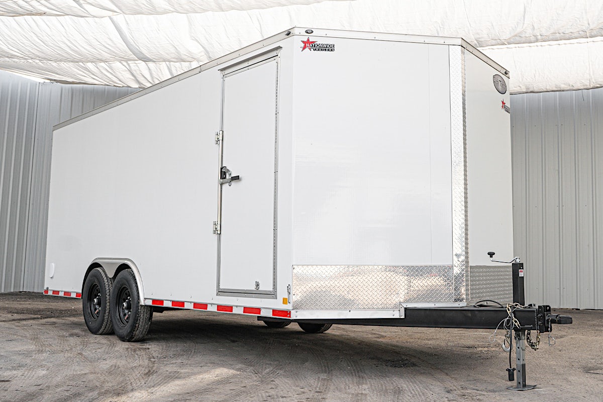 CellTech 8.5'x16' All-Steel Enclosed Cargo Trailer w/ Rear Barn Doors (C2) - Image 1