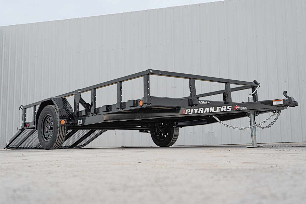 PJ Trailers 12'x77" Single Axle 4" Channel Utility Trailer (U7) - Image 6