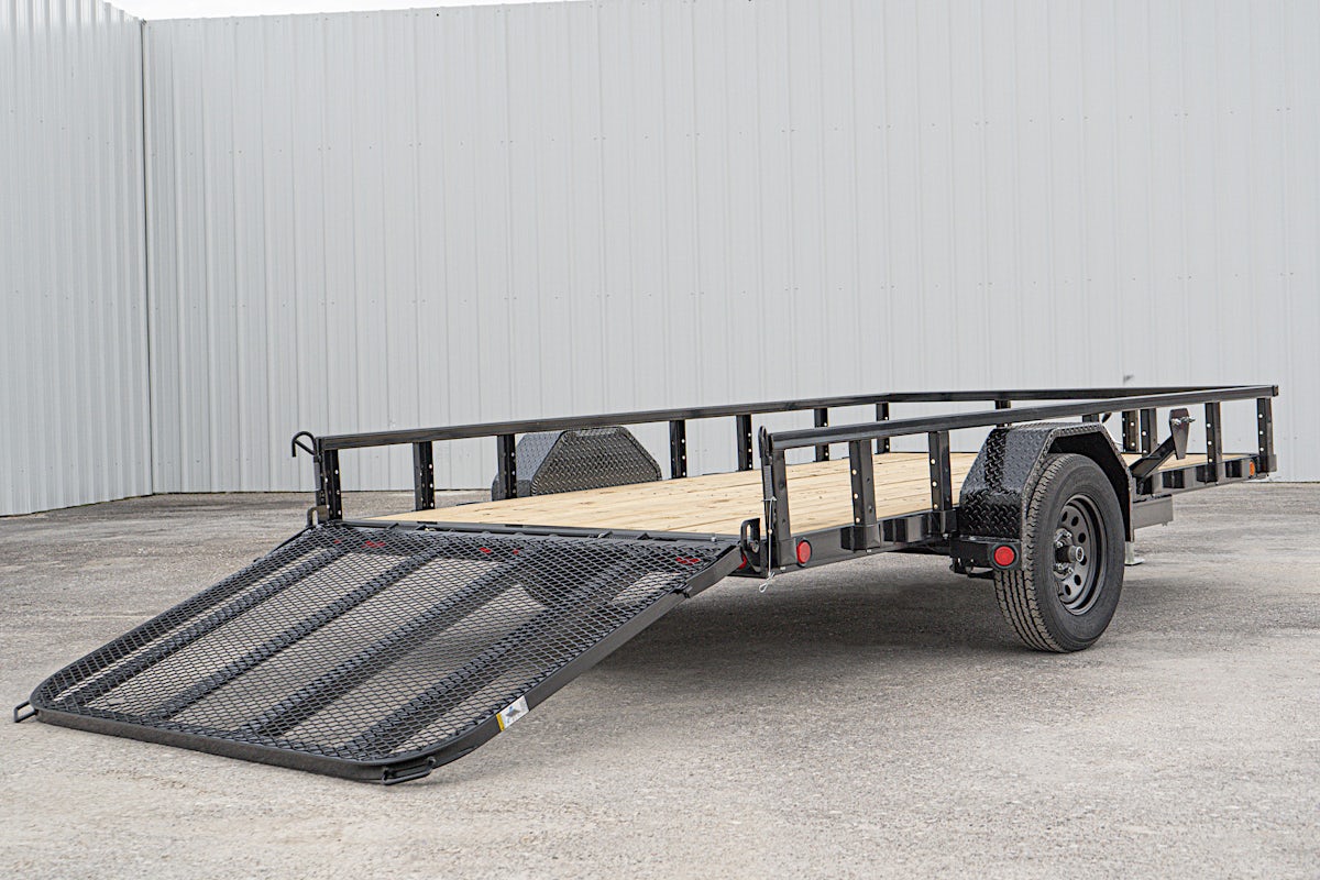PJ Trailers 12'x77" Single Axle 4" Channel Utility Trailer (U7) - Image 17