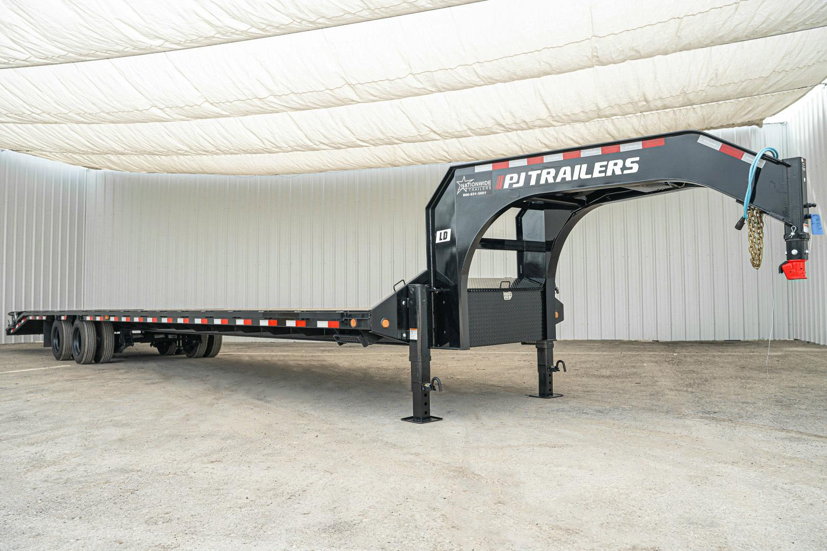 PJ Trailers 40'x102" Gooseneck Low Pro Flatbed Trailer w/ Duals (LD) - Image 1