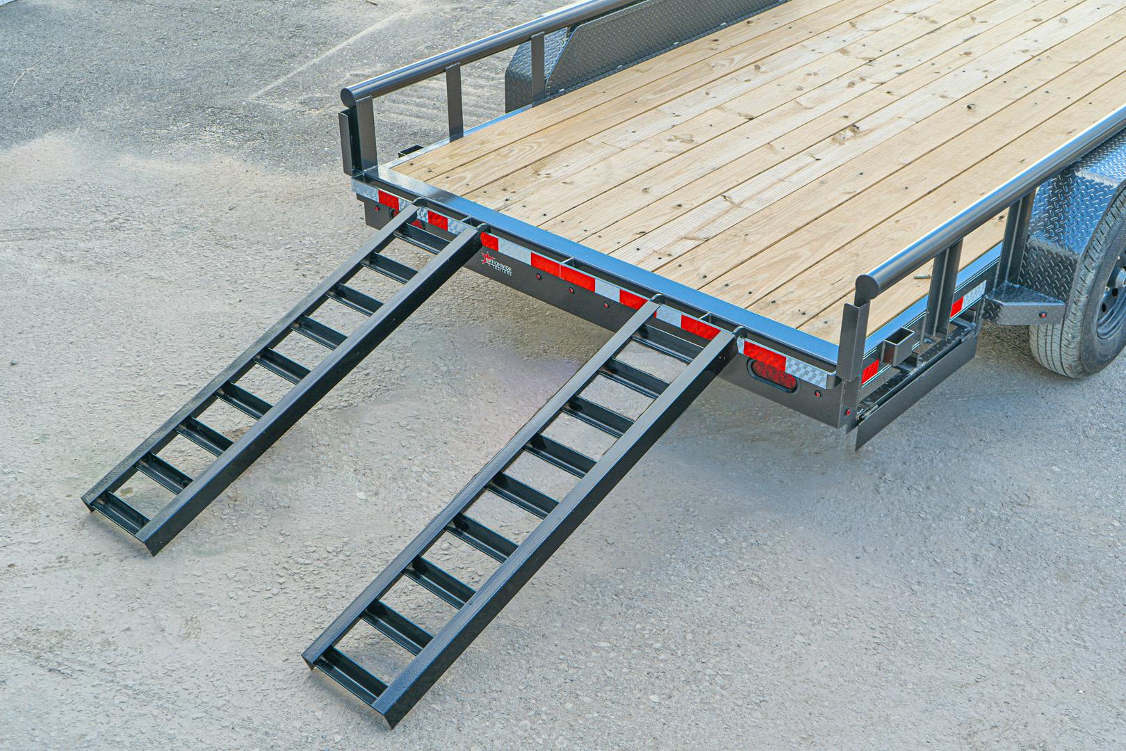 X-ON 16'x83" Utility Trailer w/ Slide-In Ramps (U2)