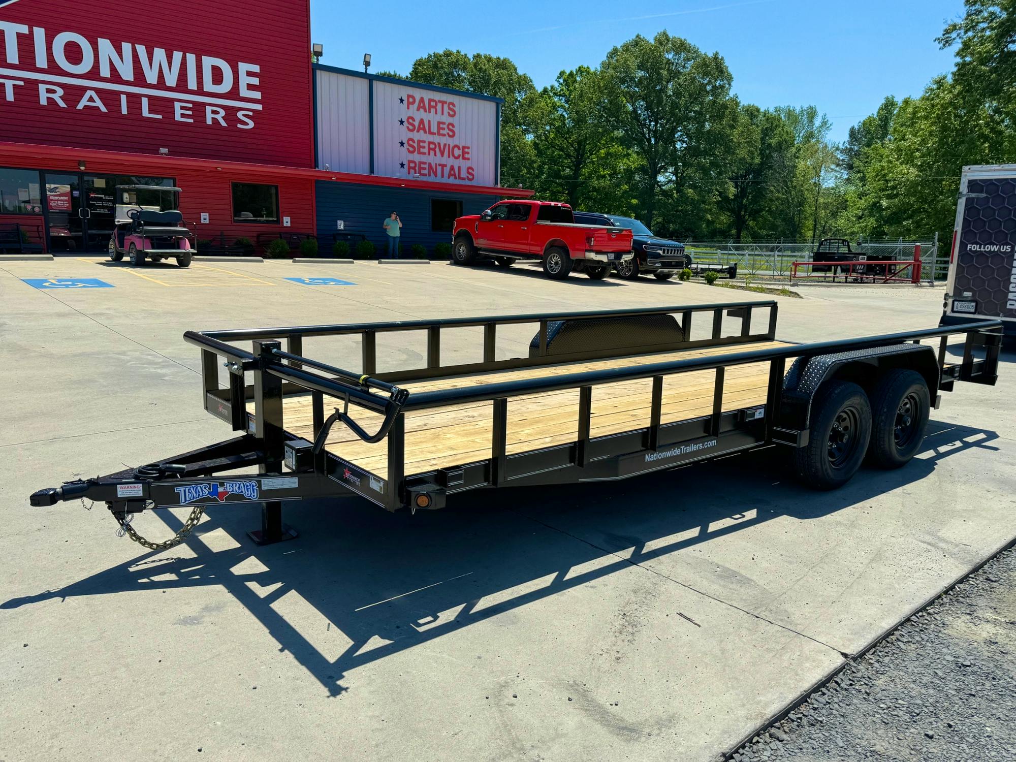 Texas Bragg 20'x83" Utility Trailer w/ Slide-In Ramps (U2) - Image 1