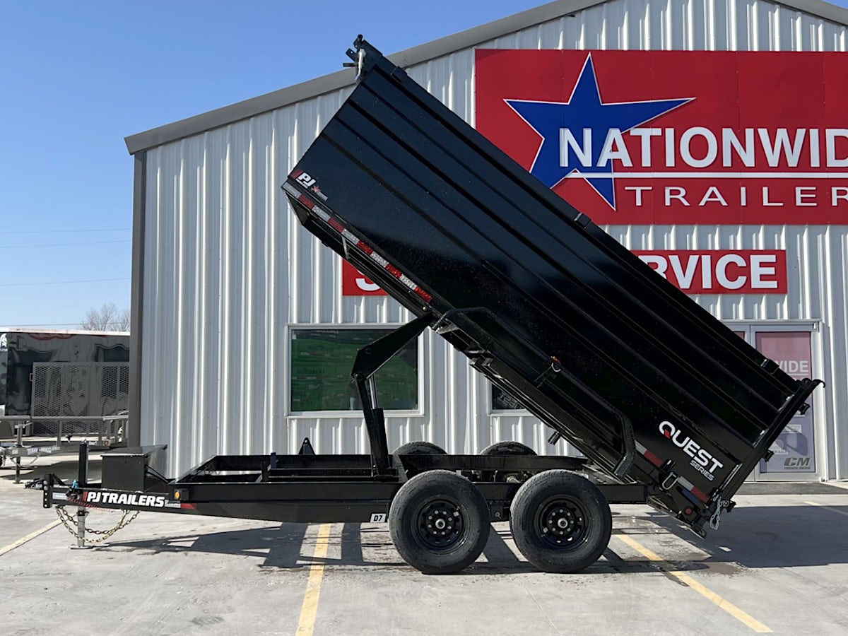 PJ Trailers 14'x83" 14K Dump Trailer w/ 4ft Sides (D7) - Image 2