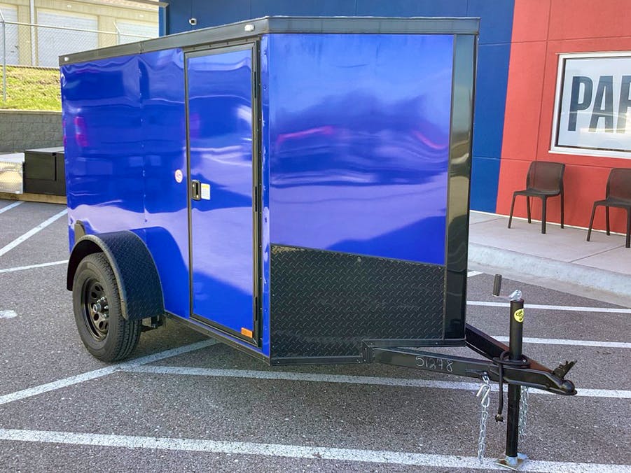 Spartan 5'x8' Enclosed Cargo Trailer w/ Rear Ramp Door (C1) - Stock #84540 - Image 1 of 5