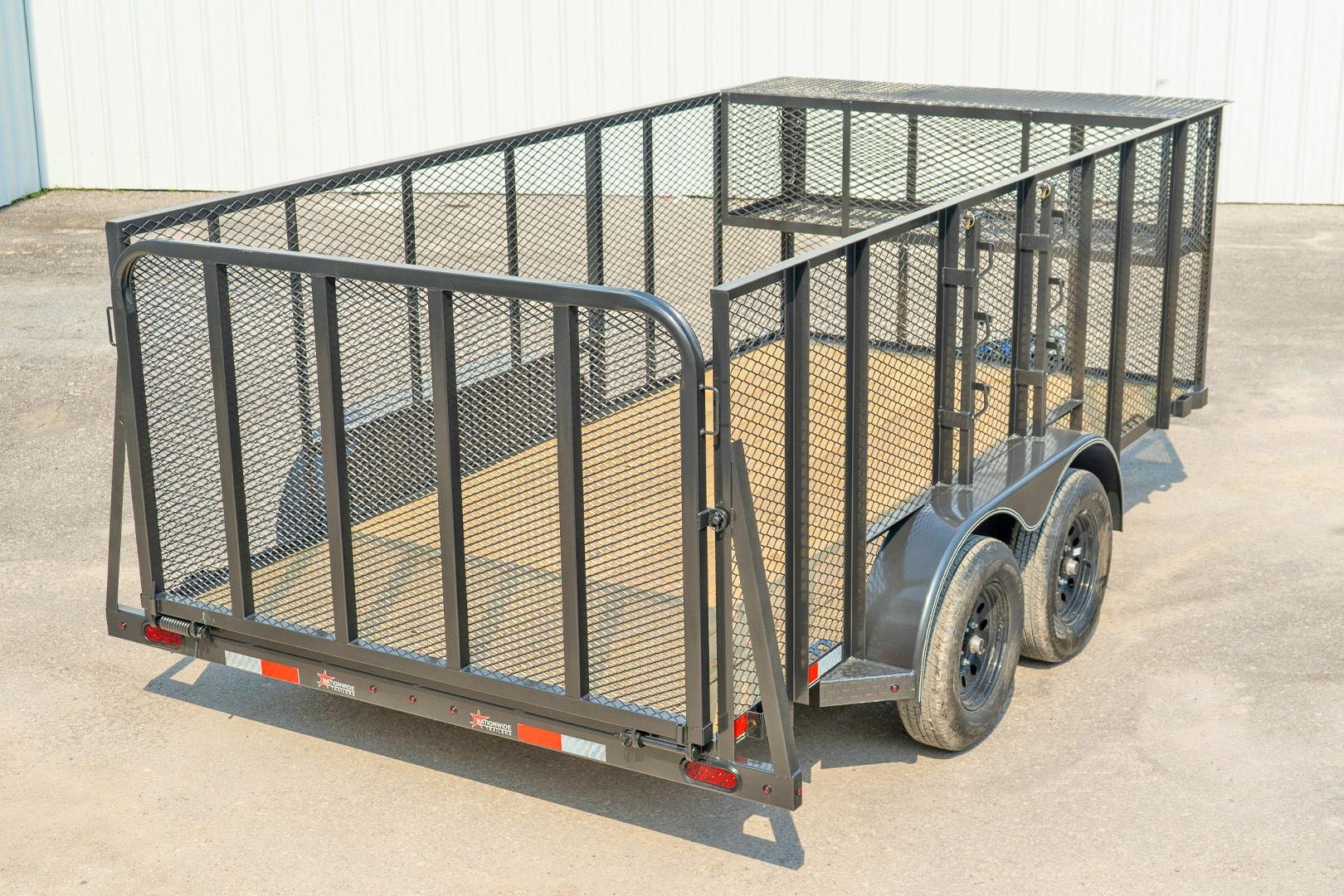 X-ON 14'x83" Landscape Trailer w/ 4' Sides & 4' Gate (L2)