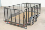X-ON 14'x83" Landscape Trailer w/ 4' Sides & 4' Gate (L2) Stock #84562 - Thumbnail 4