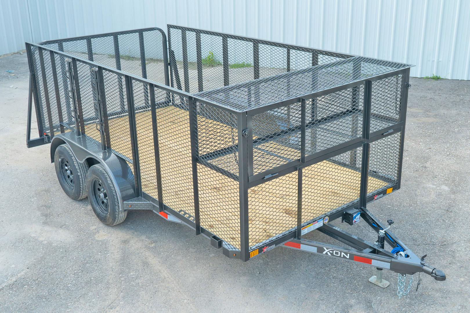 X-ON 14'x83" Landscape Trailer w/ 4' Sides & 4' Gate (L2)