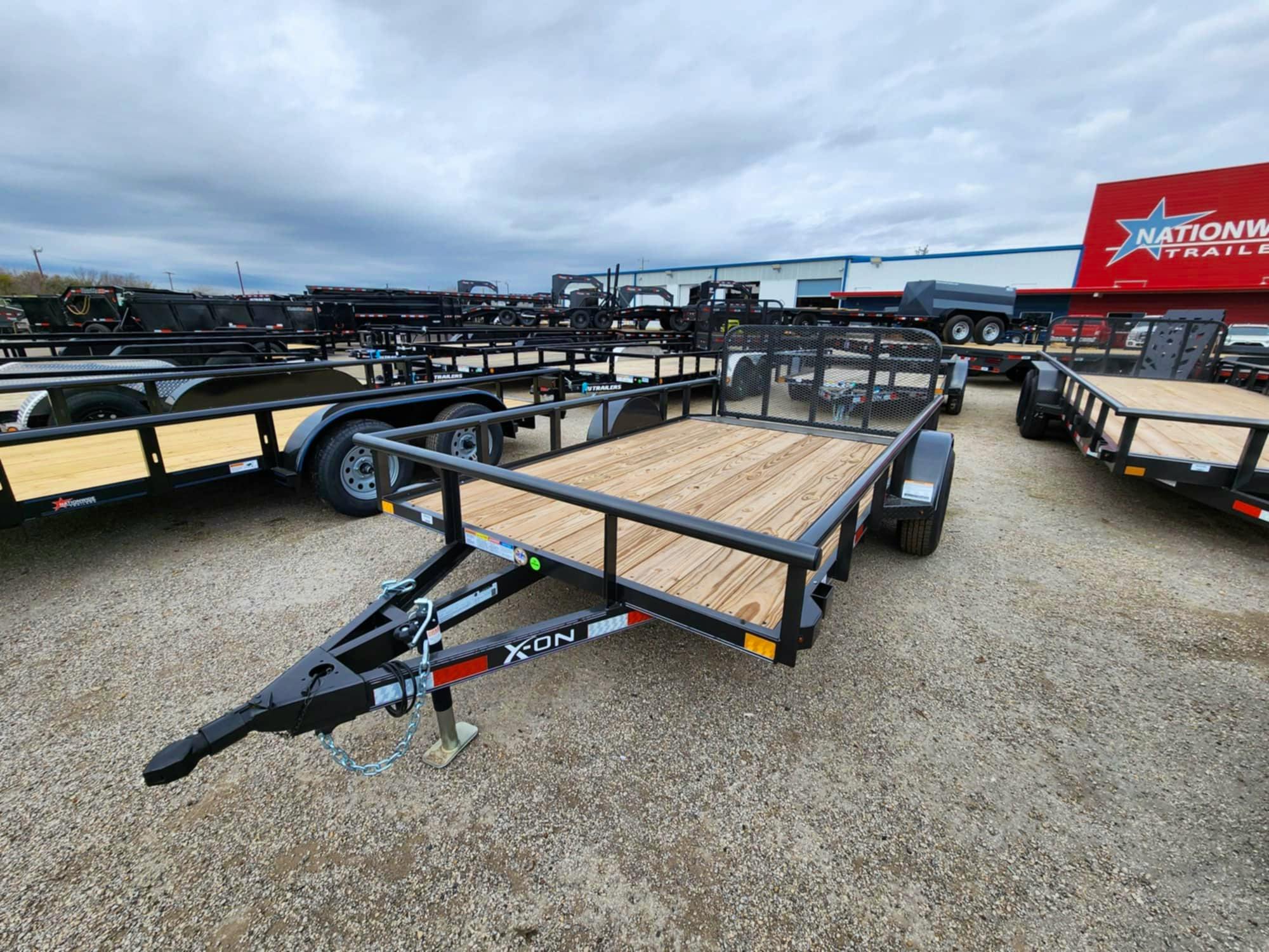 X-ON 12'x77" Utility Trailer w/ 3' Gate & 2' Dovetail (U1) - Image 4