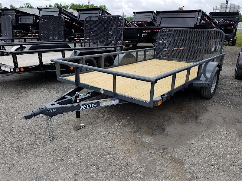 X-ON 12'x77" Utility Trailer w/ 3' Gate & 2' Dovetail (U1) - Image 2