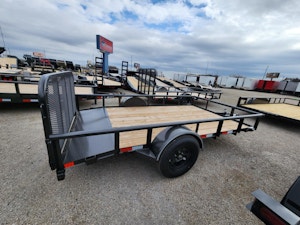 X-ON 12'x77" Utility Trailer w/ 3' Gate & 2' Dovetail (U1)