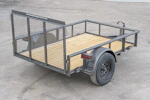 Texas Bragg 8'x60" Utility Trailer w/ 3' Gate (U1) Stock #84636 - Thumbnail 3