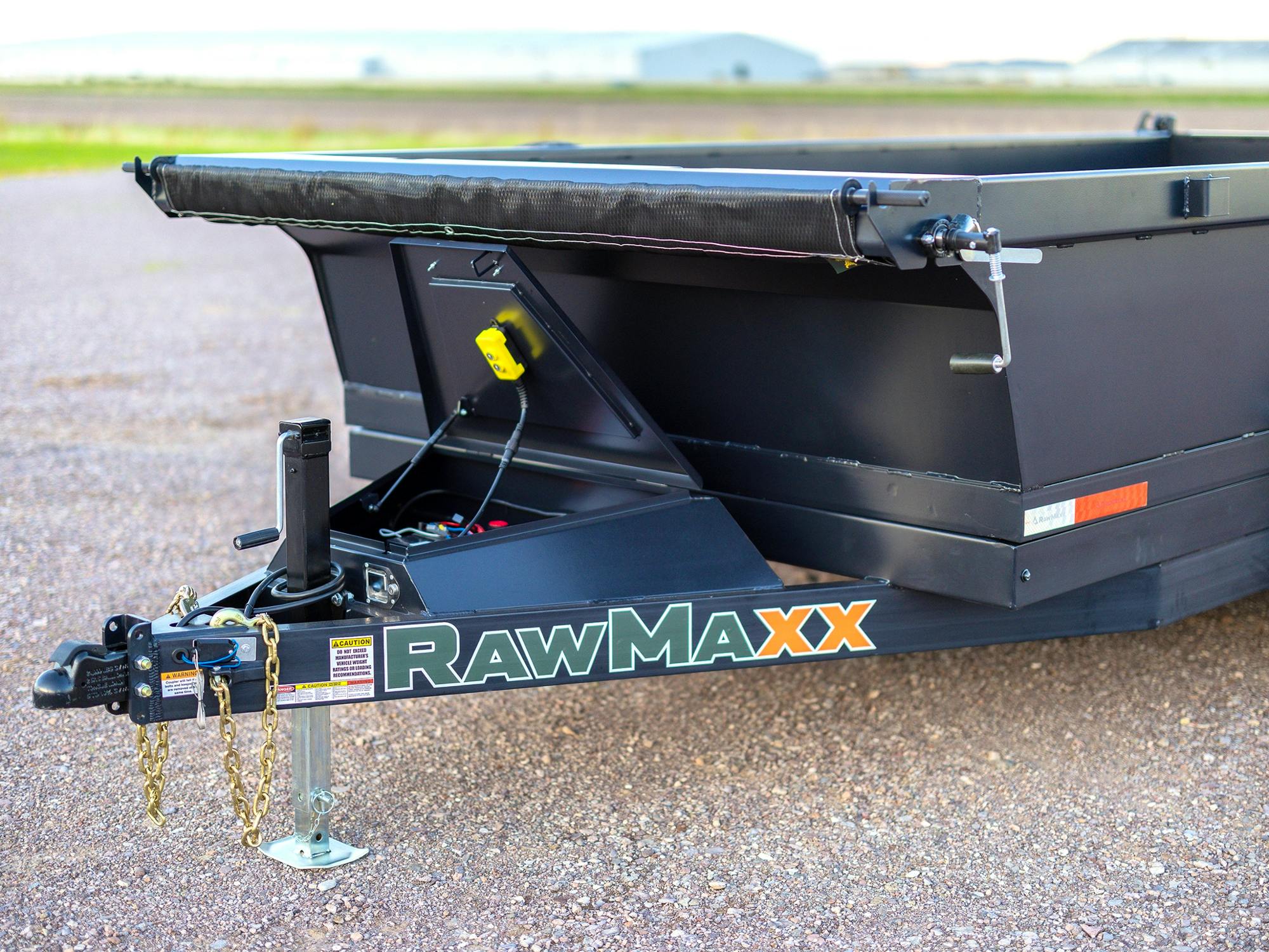RawMaxx PKX 14' × 83" Scissor Lift Dump Trailer