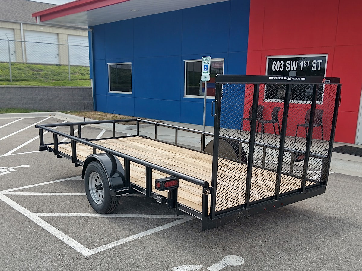 Texas Bragg 14'x77" Utility Trailer w/ 4' Gate (U1) - Image 3