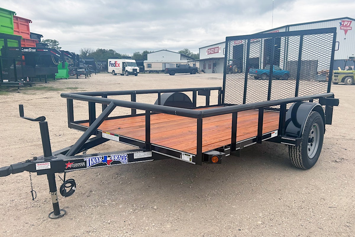 Texas Bragg 10'x77" Utility Trailer w/ 4' Gate (U1) - Stock #84792 - Image 1 of 3 Texas Bragg 10'x77" Utility Trailer w/ 4' Gate (U1) - Stock #84792 - Image 1 of 3