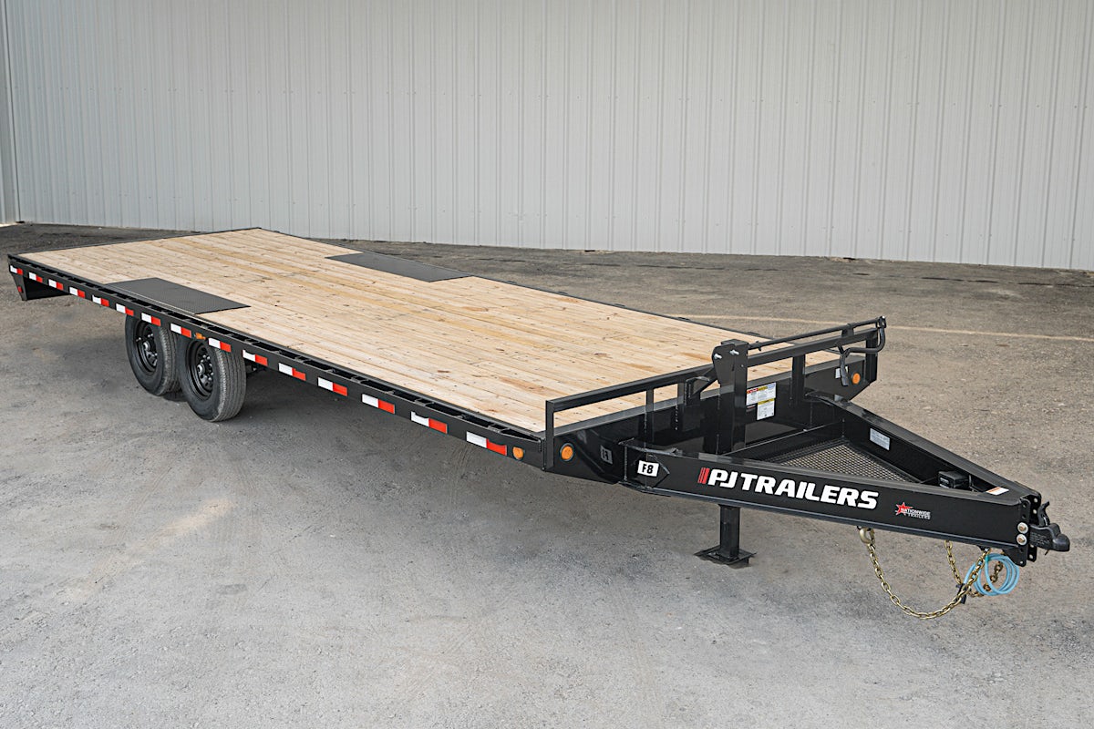 PJ Trailers 24'x102" 8" I-Beam Deckover Flatbed Trailer (F8) - Image 1