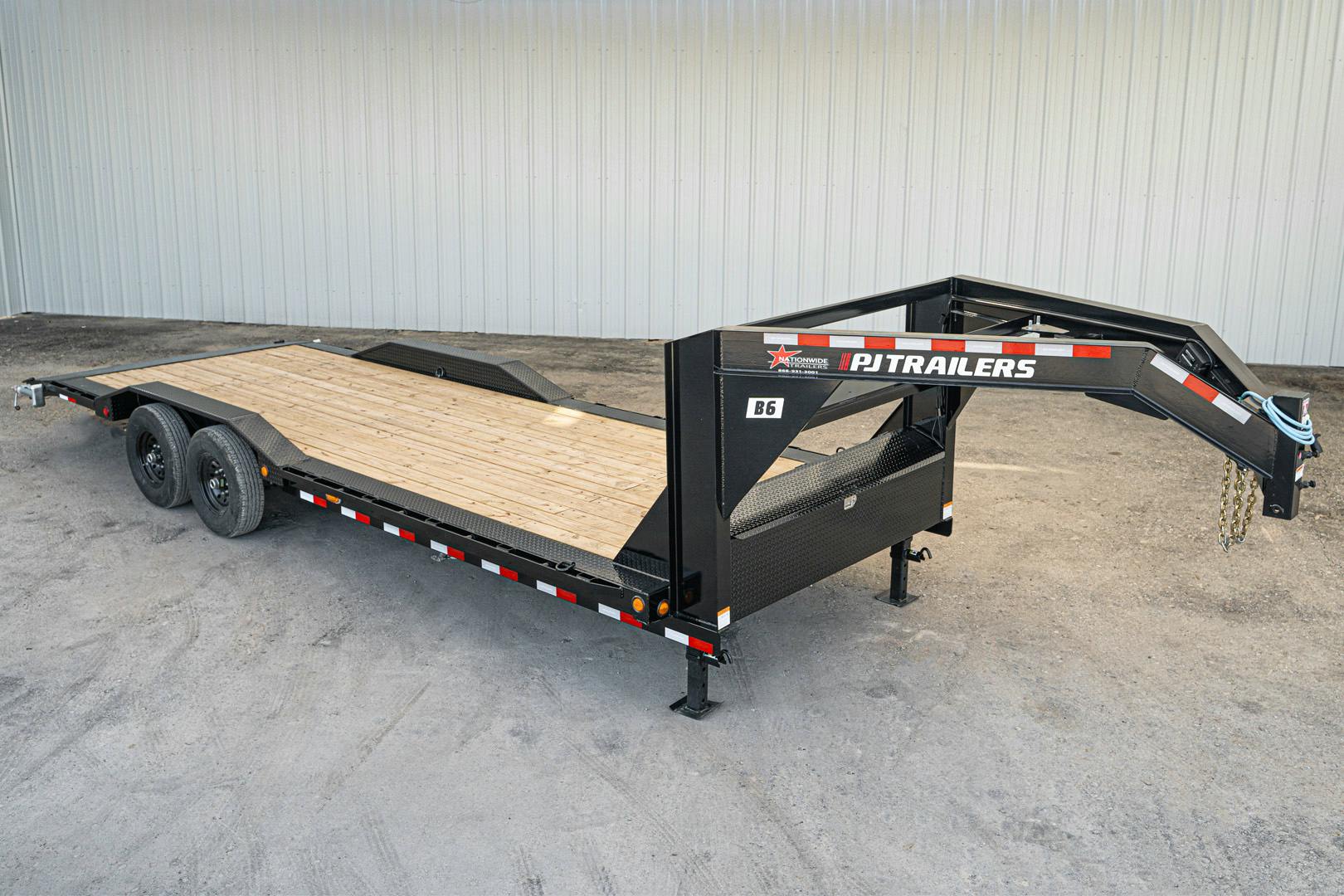 PJ Trailers 24'x102" GN 6" Channel Super-Wide Equipment Trailer (B6) - Stock #84898 - Image 1 of 17