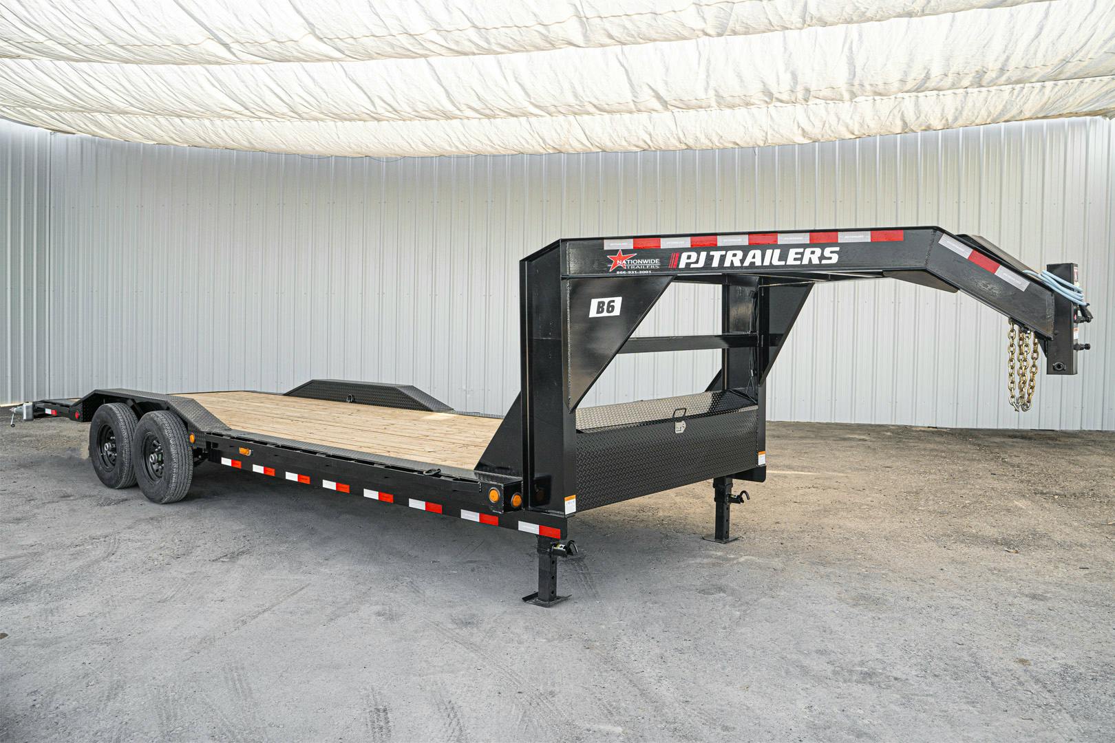 PJ Trailers 24'x102" GN 6" Channel Super-Wide Equipment Trailer (B6) - Stock #84898 - Image 2 of 17