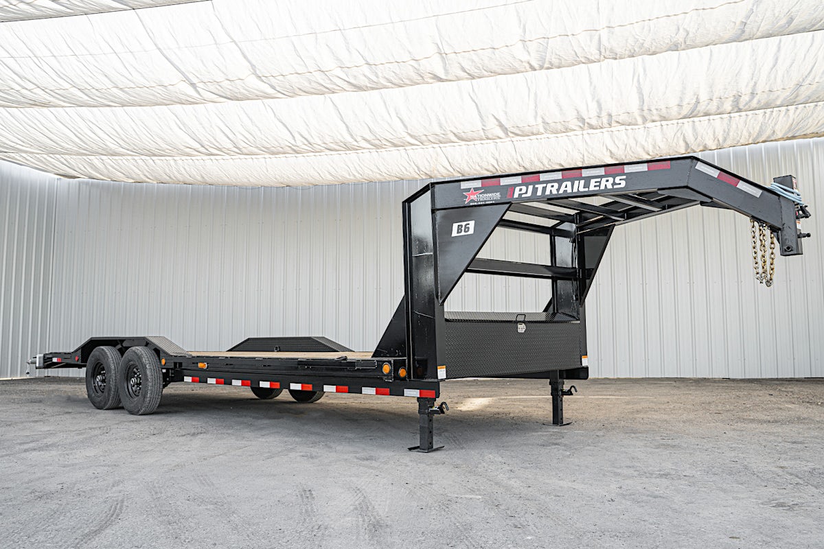 PJ Trailers 24'x102" GN 6" Channel Super-Wide Equipment Trailer (B6) - Image 3