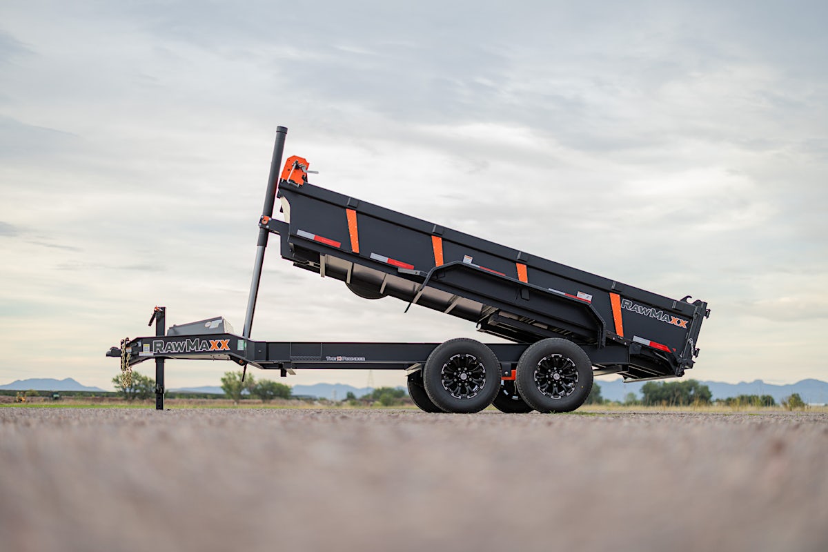 RawMaxx 14'x83" Telescopic Dump Trailer w/ 3ft Sides (LPXT) - Image 1
