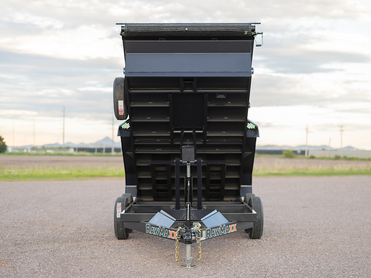 RawMaxx 14'x83" Scissor Lift Dump Trailer w/ 2' Sides (PKX) - Image 4