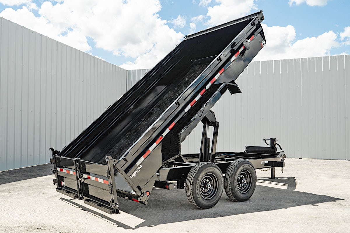 PJ Trailers 14'x83" Low Pro Dump Trailer w/ 2' Sides (DL) - Image 1