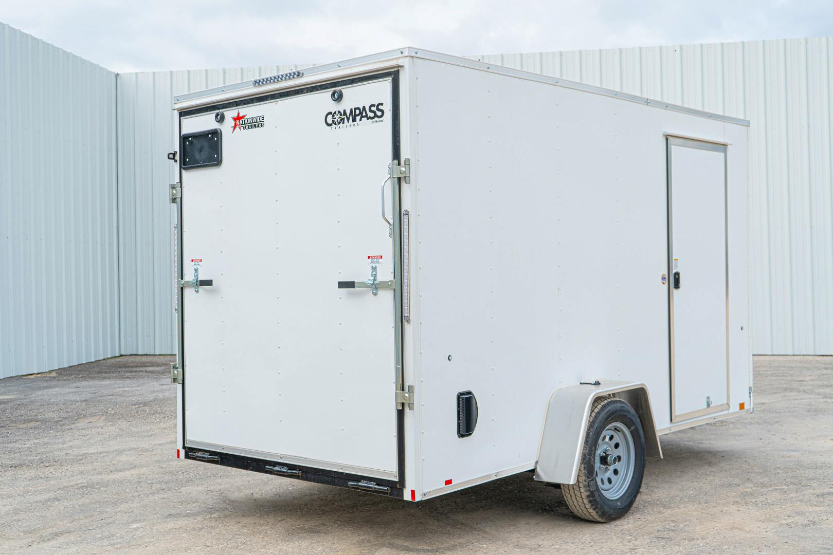 Compass 6'x12' Enclosed Cargo Trailer w/ Rear Ramp Door (C1)