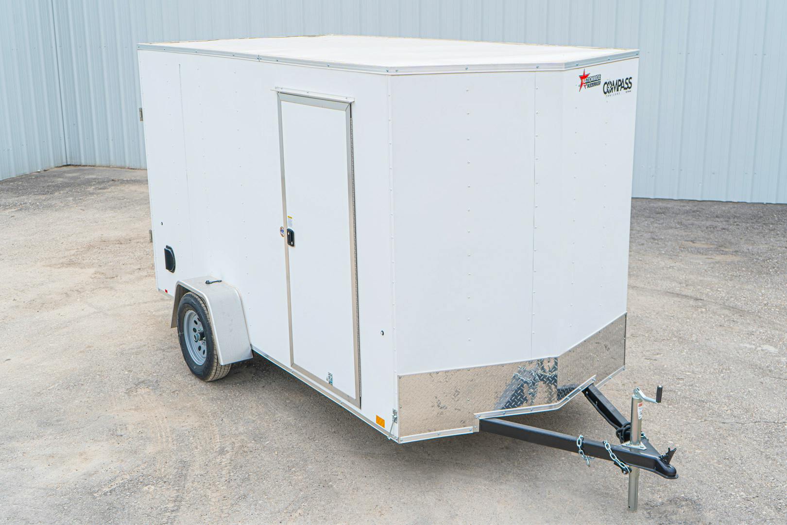 Compass 6'x12' Enclosed Cargo Trailer w/ Rear Ramp Door (C1) - Image 1