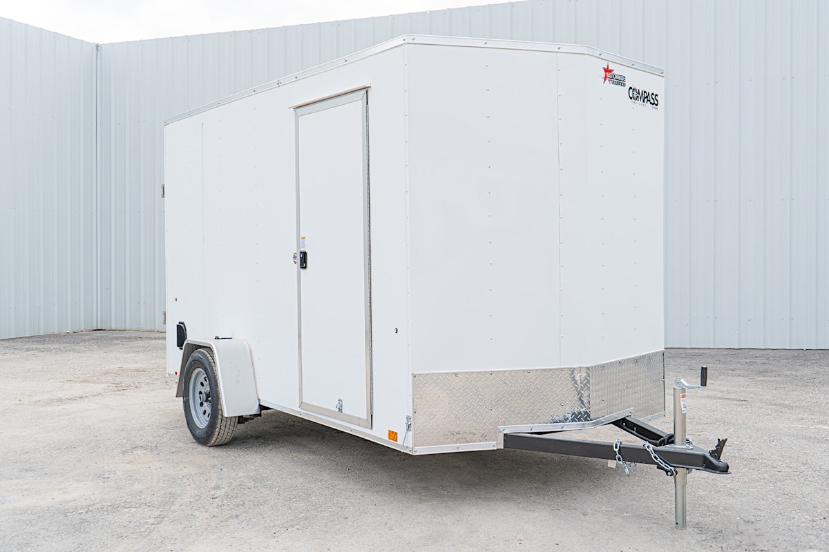 Compass 6'x12' Enclosed Cargo Trailer w/ Rear Ramp Door (C1) - Image 2