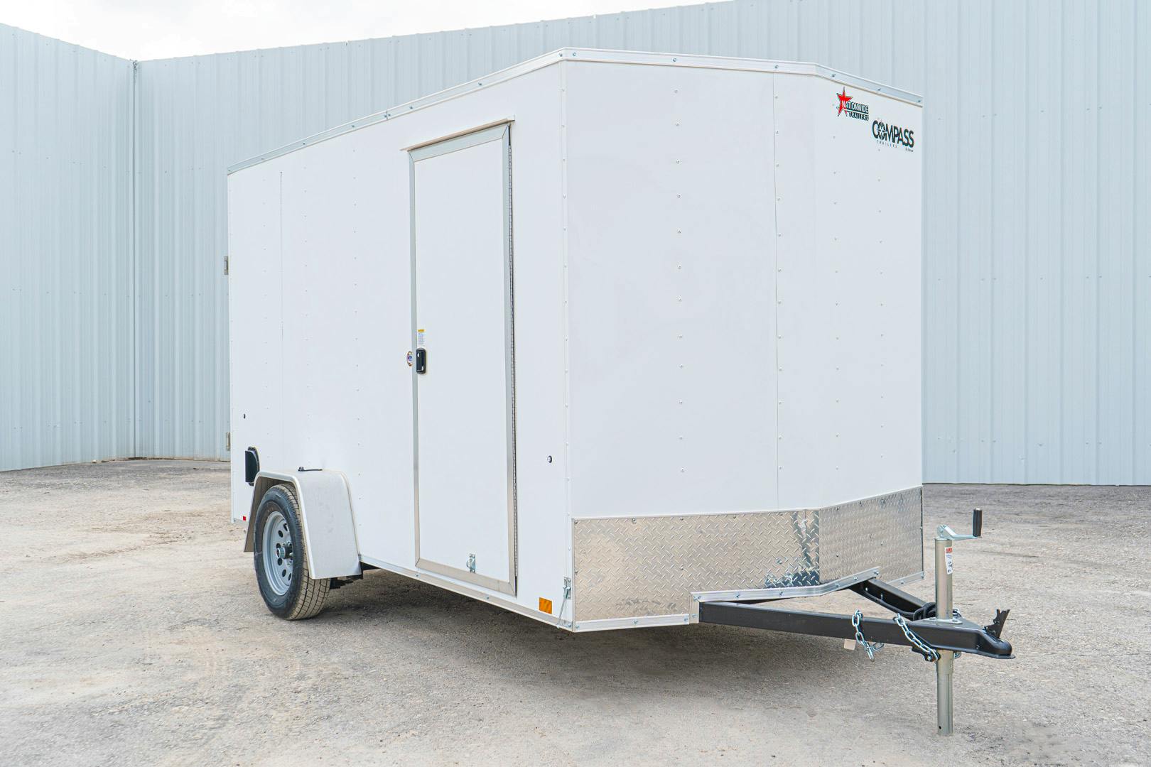 Compass 6'x12' Enclosed Cargo Trailer w/ Rear Ramp Door (C1)