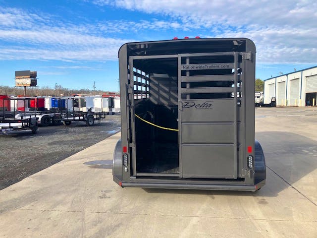 Delta 14' 500 Series 2 Horse Slant Stock Combo Trailer (RH) - Stock #85001 - Image 4 of 5