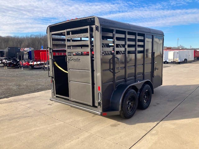 Delta 14' 500 Series 2 Horse Slant Stock Combo Trailer (RH) - Stock #85001 - Image 5 of 5