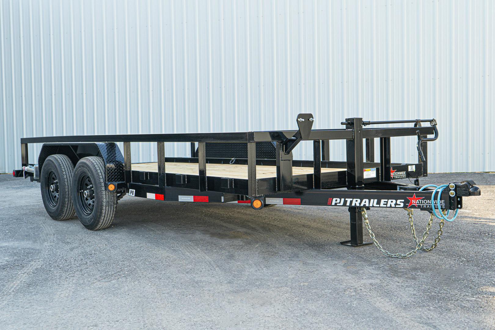 PJ Trailers 16'x83" Angle Pipetop Equipment Trailer (P8) - Image 2