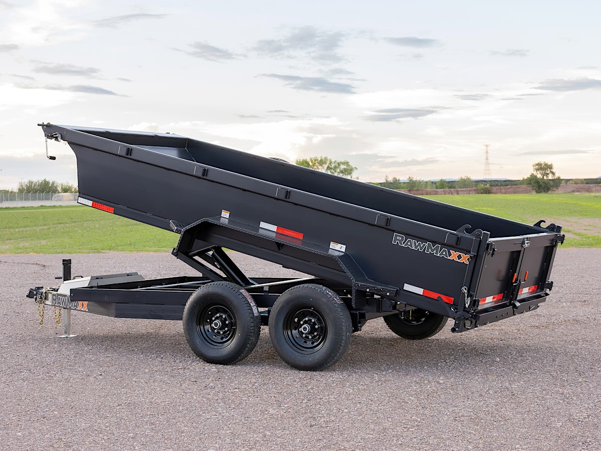 RawMaxx 14'x83" Scissor Lift Dump Trailer w/ 2' Sides (PKX) - Image 3