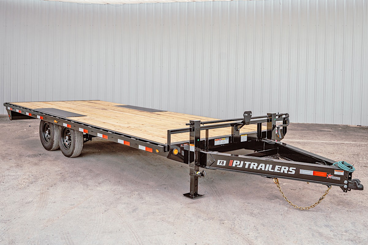 PJ Trailers 24'x102" 8" I-Beam Deckover Flatbed Trailer (F8) - Image 2