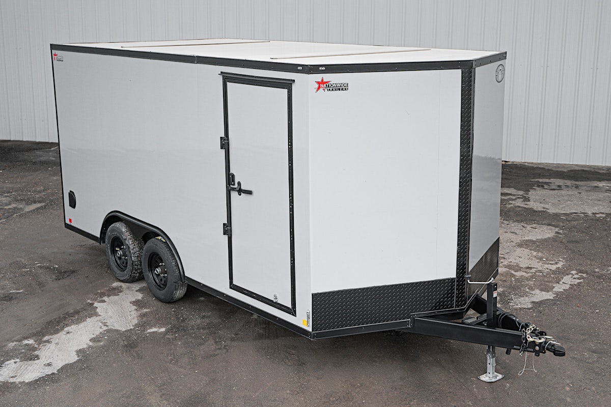 CellTech 7'x16' All-Steel Enclosed Cargo Trailer w/ Rear Ramp Door (C2) - Image 1