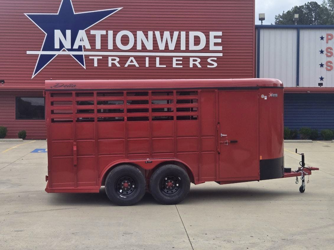 Delta 16' 500 Series 3-Horse Slant Stock Combo Trailer (RH) - Stock #85132 - Image 1 of 9