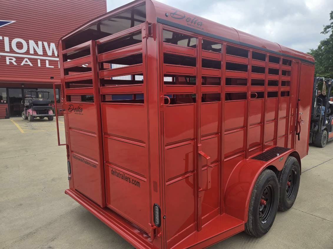Delta 16' 500 Series 3-Horse Slant Stock Combo Trailer (RH) - Stock #85132 - Image 9 of 9