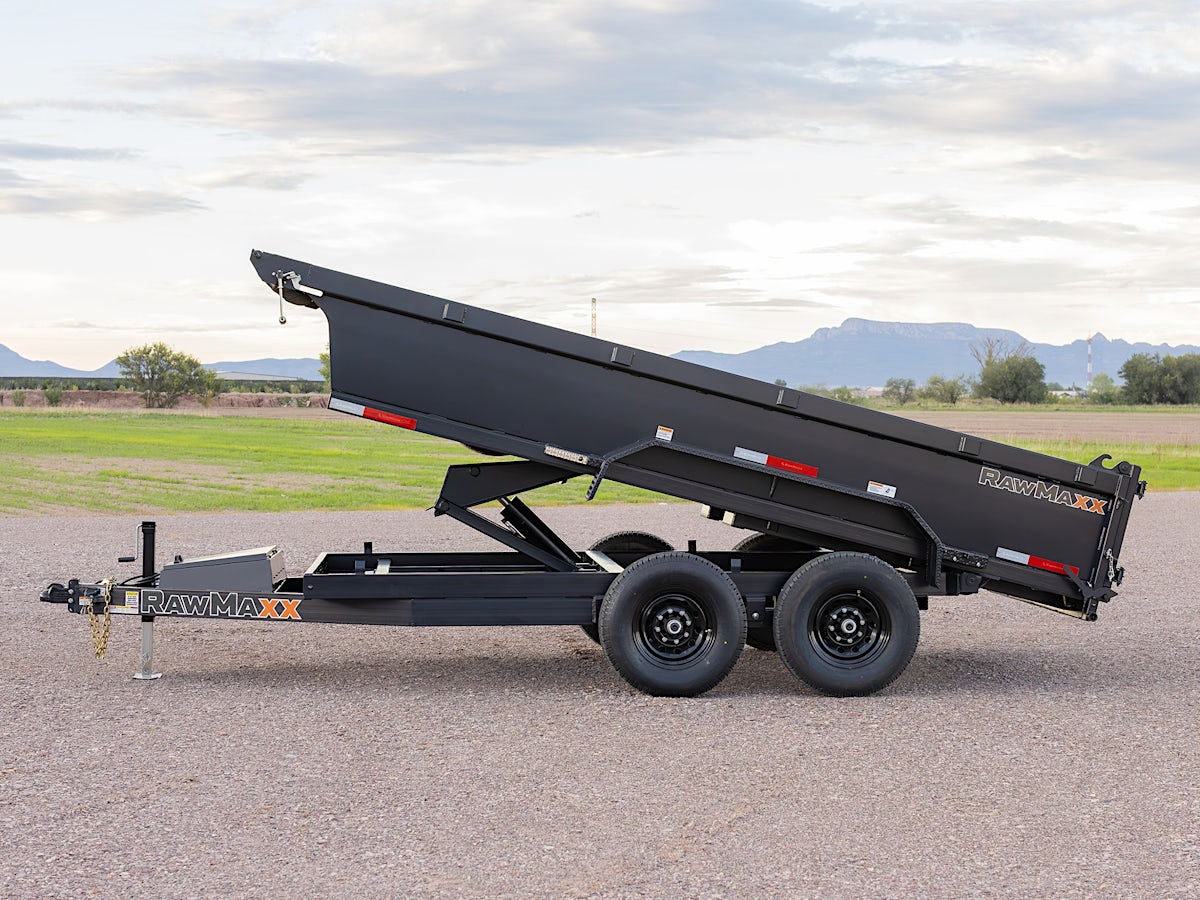 RawMaxx 14'x83" Scissor Lift Dump Trailer w/ 2' Sides (PKX) - Image 2