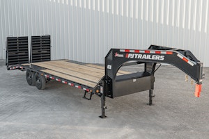 PJ Trailers 25'x102" Gooseneck Low Pro Flatbed Trailer w/ Singles (LS)