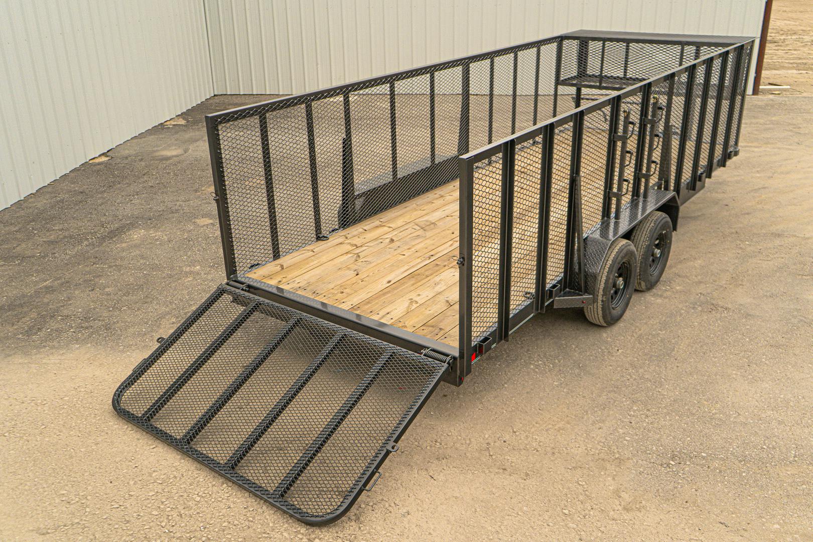 X-ON 20'x83" Landscape Trailer w/ 4' Sides & 4' Gate (L2)