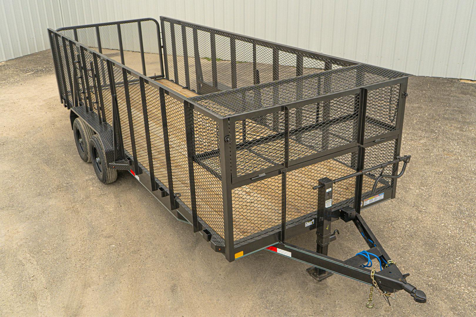 X-ON 20'x83" Landscape Trailer w/ 4' Sides & 4' Gate (L2)