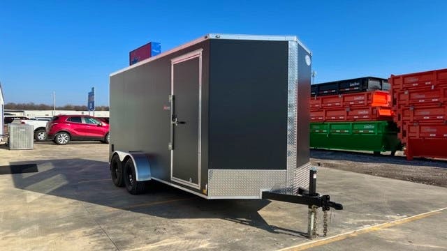 CellTech 7'x16' All-Steel Enclosed Cargo Trailer w/ Rear Ramp Door (C2) - Image 2