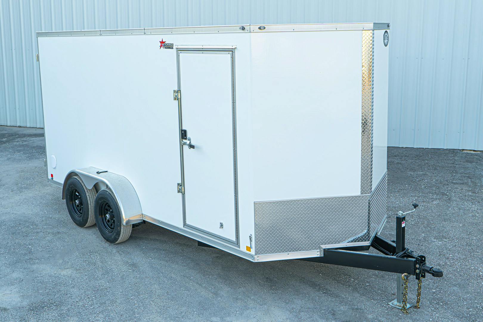 CellTech 7'x16' All-Steel Enclosed Cargo Trailer w/ Rear Barn Doors (C2) - Stock #85375 - Image 1 of 19